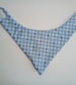 Blue Bandana bib, bib, patchwork bib, quilted bib, reversible bib, baby gift - Image 2