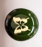 Hand Carved Butterfly Ceramic Trinket Dish, Chocolate Brown - Image 4
