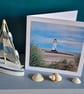 Beach Lighthouse Talacre Large Photographic Card Size 6" x 6" - Image 4