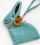 Turquoise Tweed Bunny Purse - Image 1