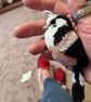Long tailed tit bird tree decoration hand knit  - Image 8