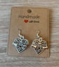 Sterling Silver Earrings - Irish Claddagh (Hand & Heart) - Brand New & Sealed!! 