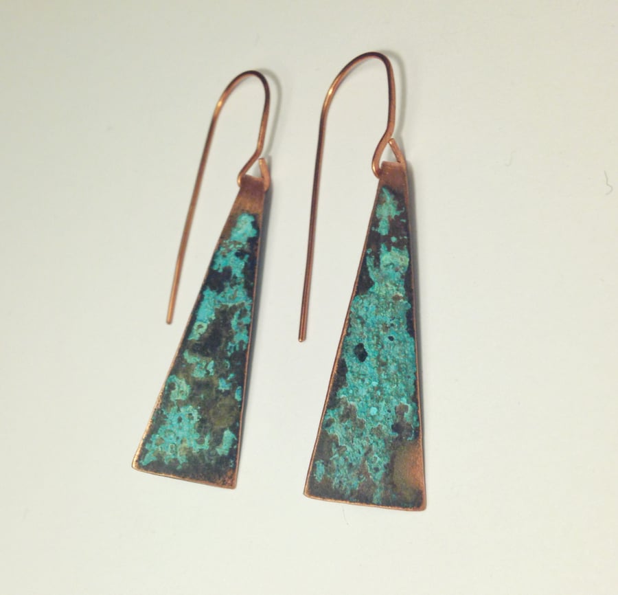 Turquoise patina earrings 