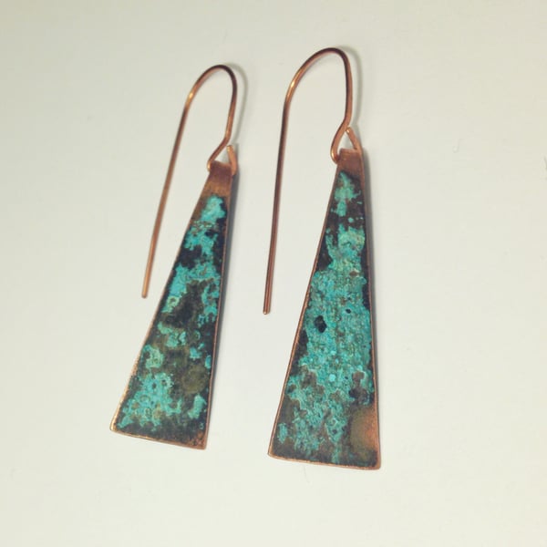 Turquoise patina earrings 