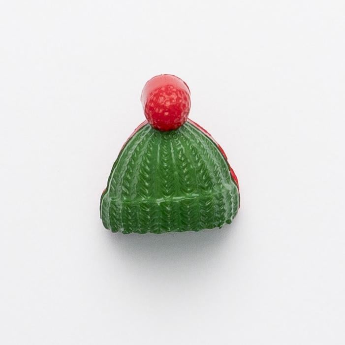 Green Bobble hat novelty buttons 15mm