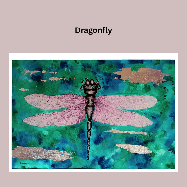 Watercolour Dragonfly Original Painting