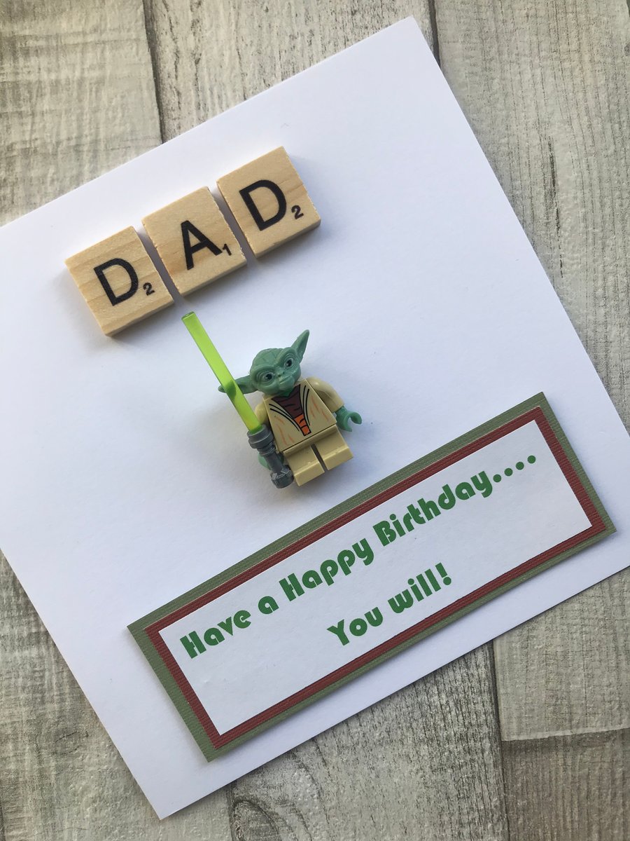 Personalised Yoda Father's Day Anniversary Birthday Card - Star Wars
