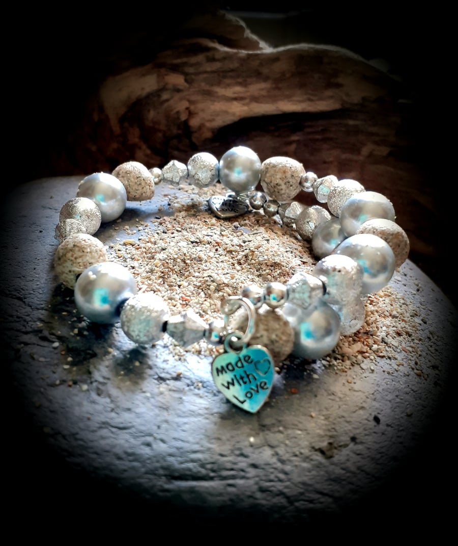 Fistral beach  sand bead bracelet 