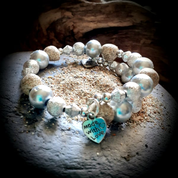 Fistral beach  sand bead bracelet 