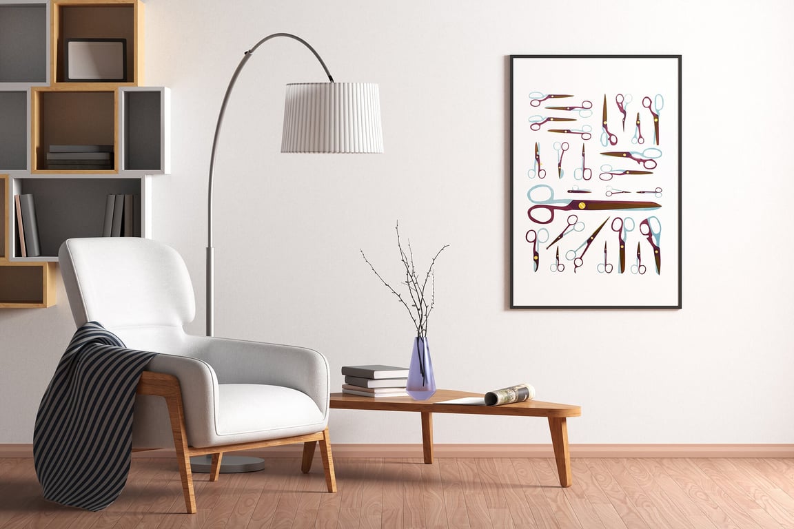 Original screen print - Scissor Print