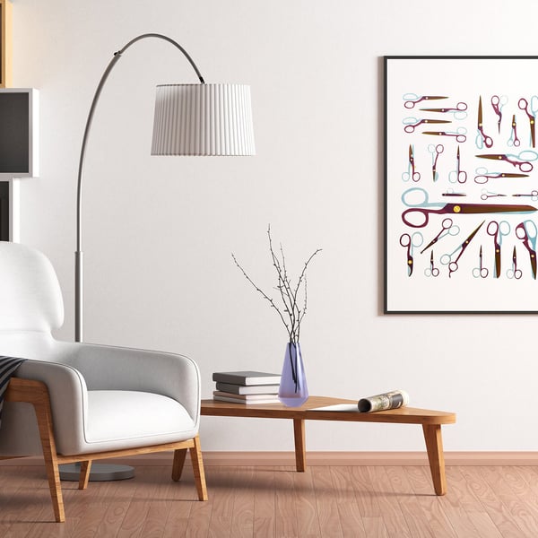Original screen print - Scissor Print
