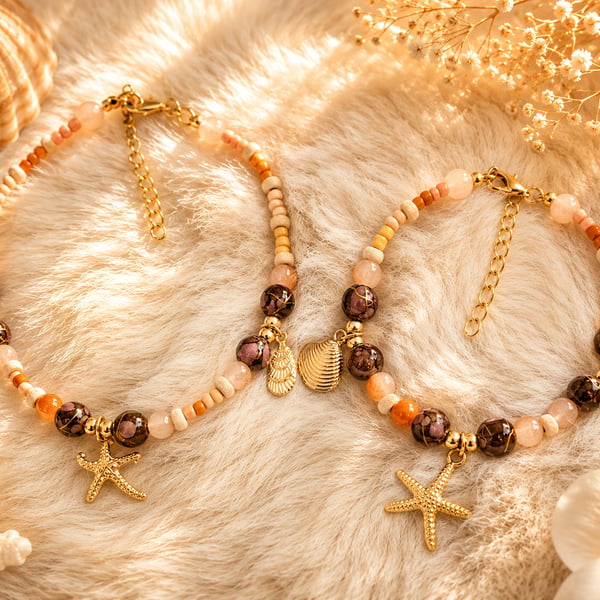 Coastal-inspired Bracelet and Anklet Set 