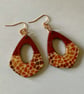 Geometric wood earrings - Image 1