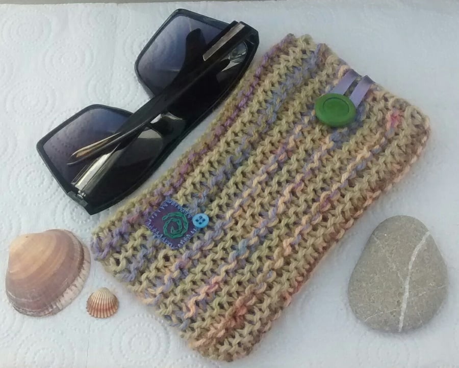 Sunglasses Case - Knitted Large Glasses Case 