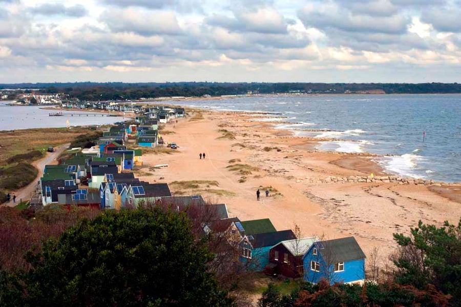 Hengistbury Head Beach Huts Dorset Photograph Print