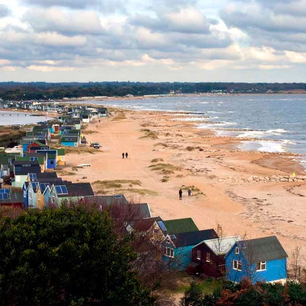 Hengistbury Head Beach Huts Dorset Photograph Print