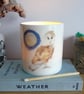 Barn owl and full moon candle holder - Image 4