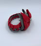 School Red and Grey Pleated Bun Wrap - Image 2