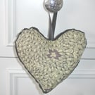 Liberty Grayson Perry Cranford Hanging Heart Padded Hanger Purple Black Fluffy