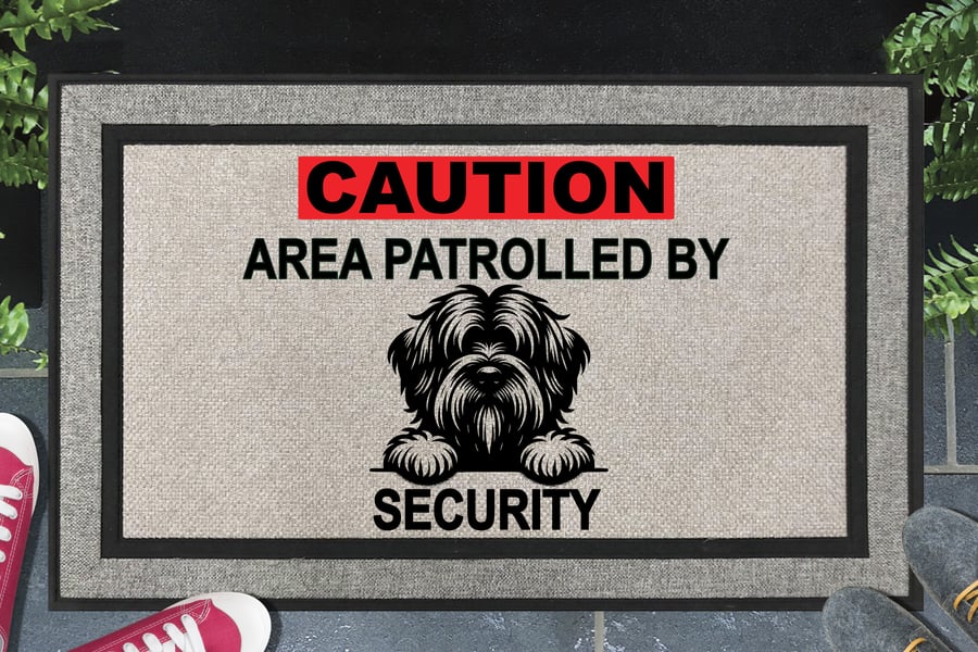 Briard Dog Security Door Mat - All Weather Doormat - 45x70cm 