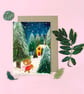 Christmas Mouse - Blank inside - Greeting Card