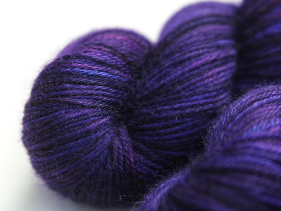 Lucky Thirteen Offer: Stroke of Midnight - DK Superwash Bluefaced Leicester yarn