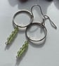Peridot and sterling silver drop earrings  - Image 4