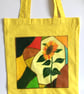 Joyous Tote bag. Fabulous coloured tote printed with Sunflower design