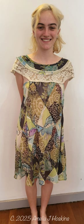 Jade Moss Voile Diamonds Dress
