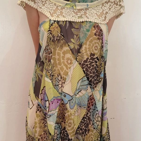 Jade Moss Voile Diamonds Dress