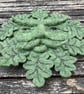 Green man (oak leaves), needle felted woollen sculpture, wall art - Image 4