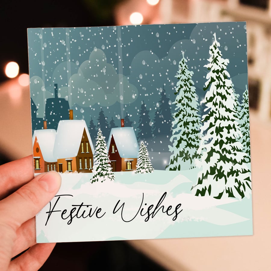Christmas card: Festive wishes