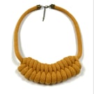  Mustard Textile Rope Necklace