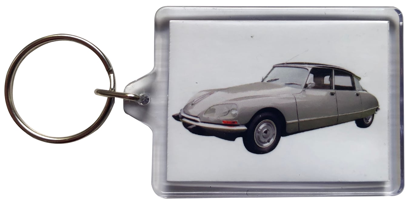 Citroen DS21 1977 - Keyring with 50x35mm Insert - Car Enthusiast