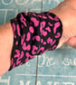 Bracelet wrist cover viscose jersey pink and black - Image 4