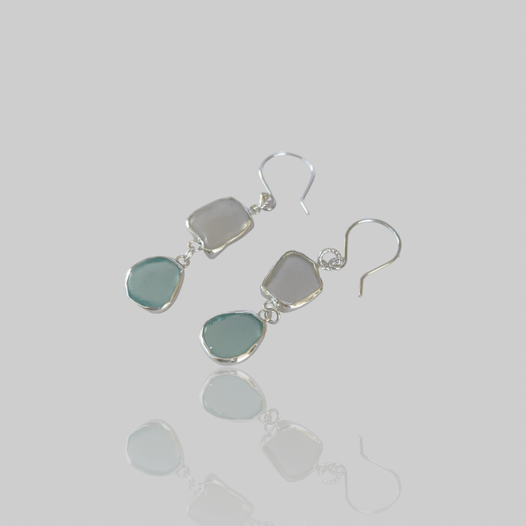Ocean Beach Sea Glass Earrings 