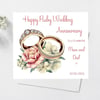 Ruby Wedding Anniversary Personalised Card 40th Anniversary For Mum Dad Aunt
