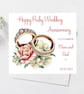 Ruby Wedding Anniversary Personalised Card 40th Anniversary For Mum Dad Aunt