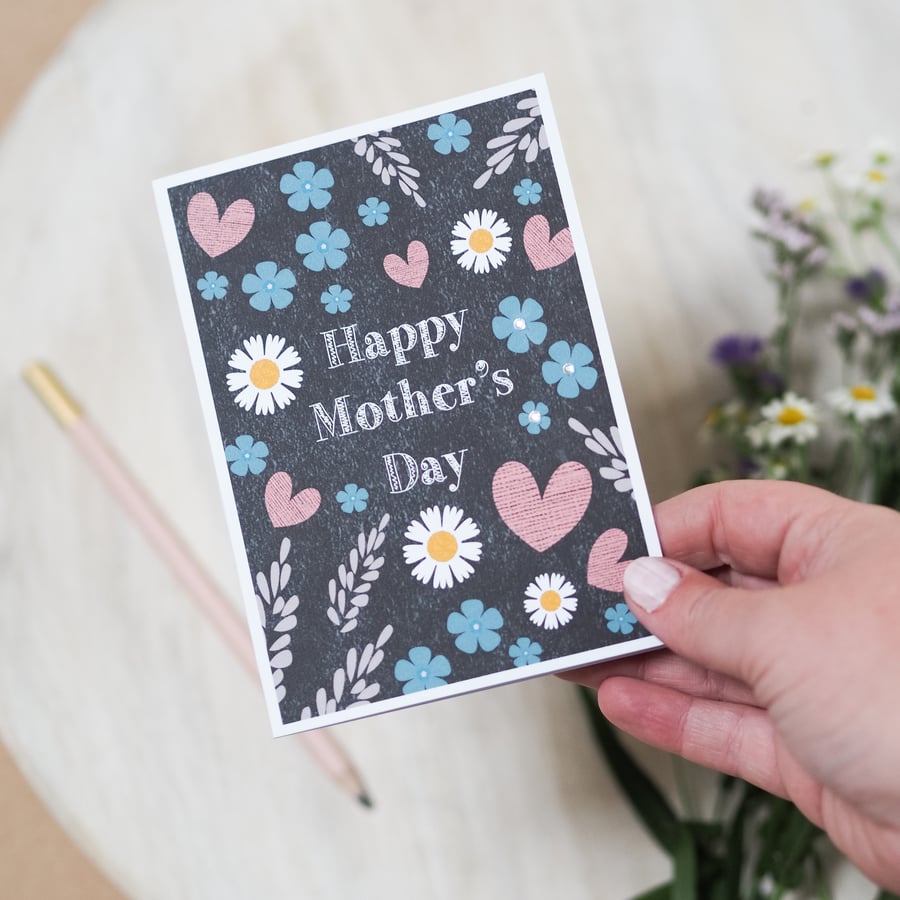 Mother's Day Card - Wildflower Seeds - Handmade Card