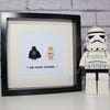 I AM YOUR FATHER - DARTH AND LUKE FRAMED LEGO FIGURES