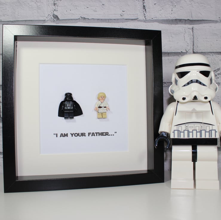 i am your father darth and luke framed lego figures star wars