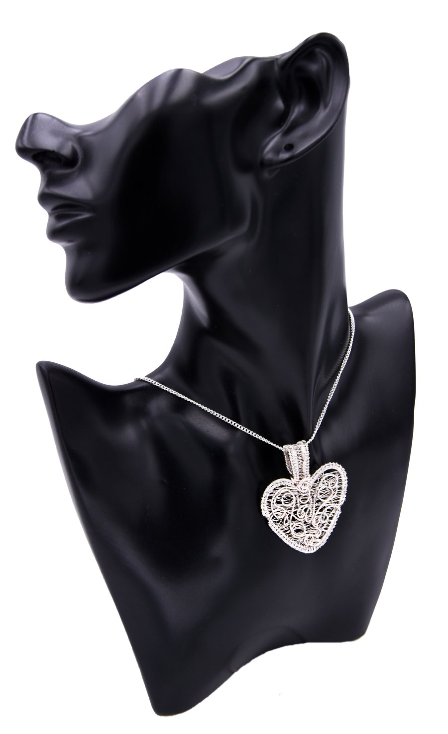 Heart shaped wire wrapped pendant
