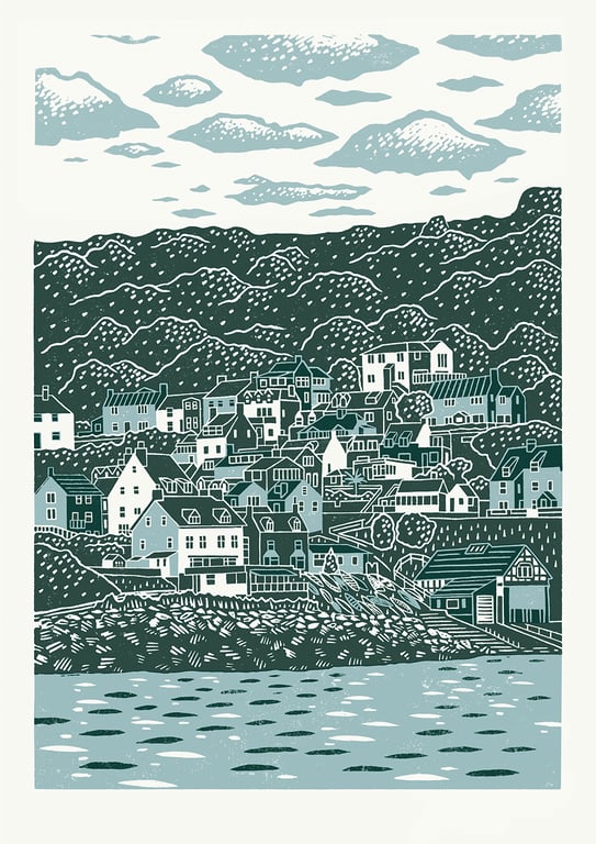 Runswick Bay A3 poster-print