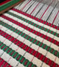 Christmas Stocking decoration - Red & Green. Handwoven in Wales - Image 5