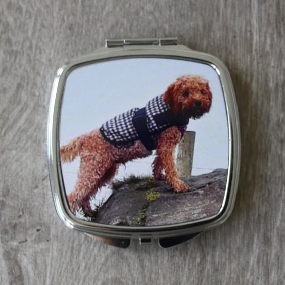 Custom photo gift - pocket mirror - compact mirror - personalised gift.