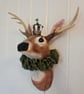 Handmade mini deer faux taxidermy soft sculpture