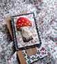 hand embroidered fabric brooch no 8