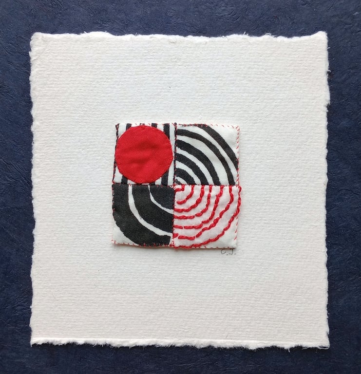 No 7 Miniature Textile Art Quilt