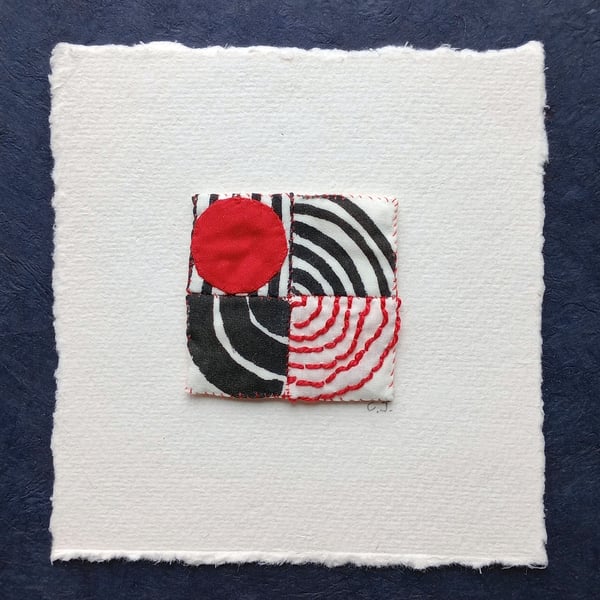 No 7 Miniature Textile Art Quilt