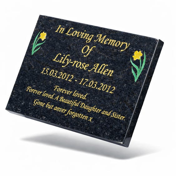 Memorial GravevPlaque Slanted Grave Stone Cemetery Plaque Remembrance Plaque 